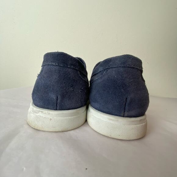 Clorinda Antinori Edoardo Sirena Suede Loafers Size 41 or 9 Navy Blue Italy - Picture 6 of 12